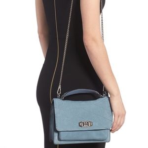 Sac Bandoulière Rebecca Minkoff 'Je T'Aime' - Cuir Et Daim - Cerise Foncé - Neuf Avec étiquette